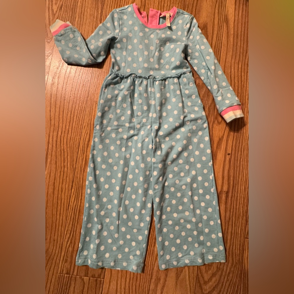 Matilda Jane Long-Sleeve Polka Dot Ruffle Waist Romper – Girls Size 6